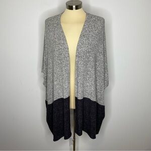 Olive & Oak Heather Grey Charcoal Marl Wrap Cardigan Sweater